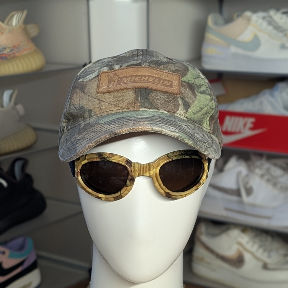 Michelin Tires Vintage Distressed Camo Hat (OS)